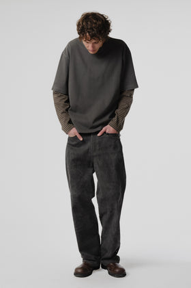 Beach Brains Dream-Layer T-Shirt - Charcoal