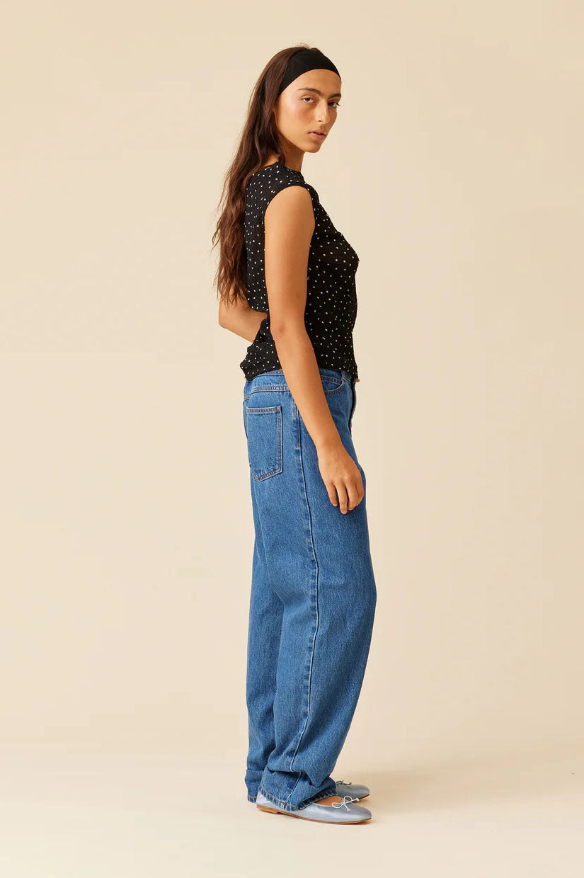 Ruby Emma Crinkle Top - Polka Dot