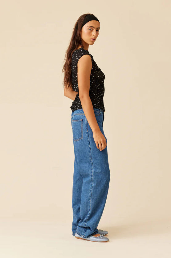 Ruby Emma Crinkle Top - Polka Dot
