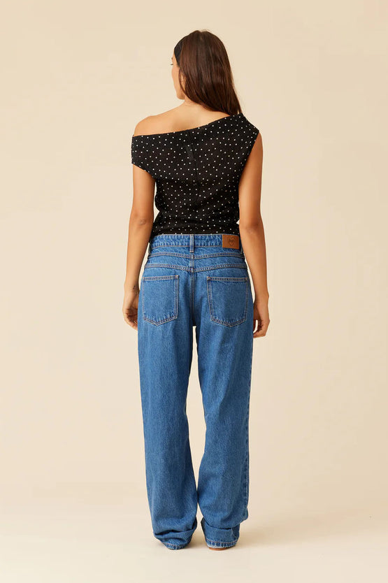 Ruby Emma Crinkle Top - Polka Dot