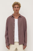 Assembly Everyday Linen LS Shirt - Plum
