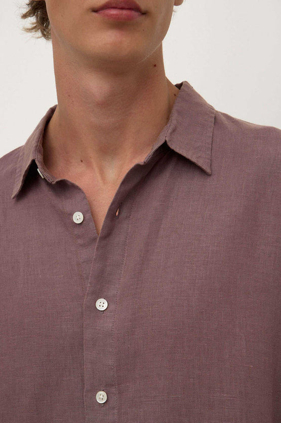 Assembly Everyday Linen LS Shirt - Plum