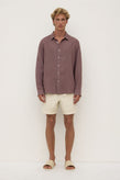Assembly Everyday Linen LS Shirt - Plum