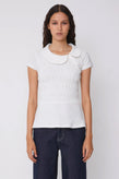 Peachy Den Ferdinand Polo Top - Porcelain