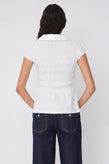 Peachy Den Ferdinand Polo Top - Porcelain