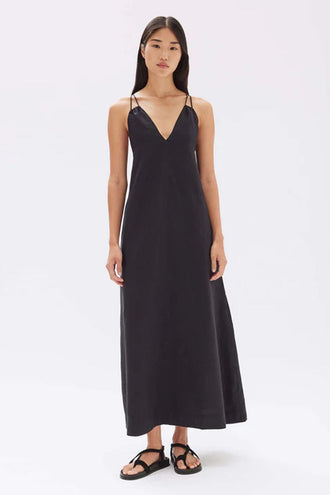 Assembly Fiona Linen Midi - Black
