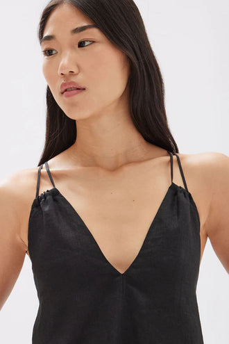 Assembly Fiona Linen Midi - Black