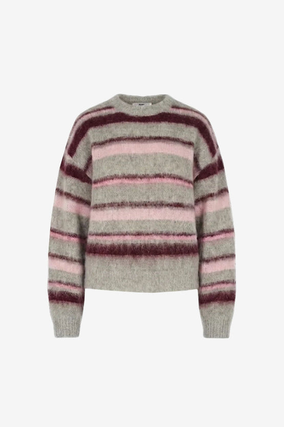 Ruby Velma Sweater - Grey Marle Pink