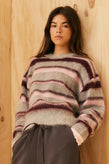 Ruby Velma Sweater - Grey Marle Pink