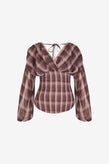 Ruby Riley LS Blouse - Haze Tartan