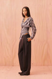 Ruby Riley LS Blouse - Haze Tartan