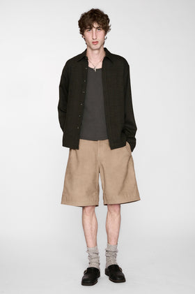 Beach Brains Hold LS Shirt - Green/Black