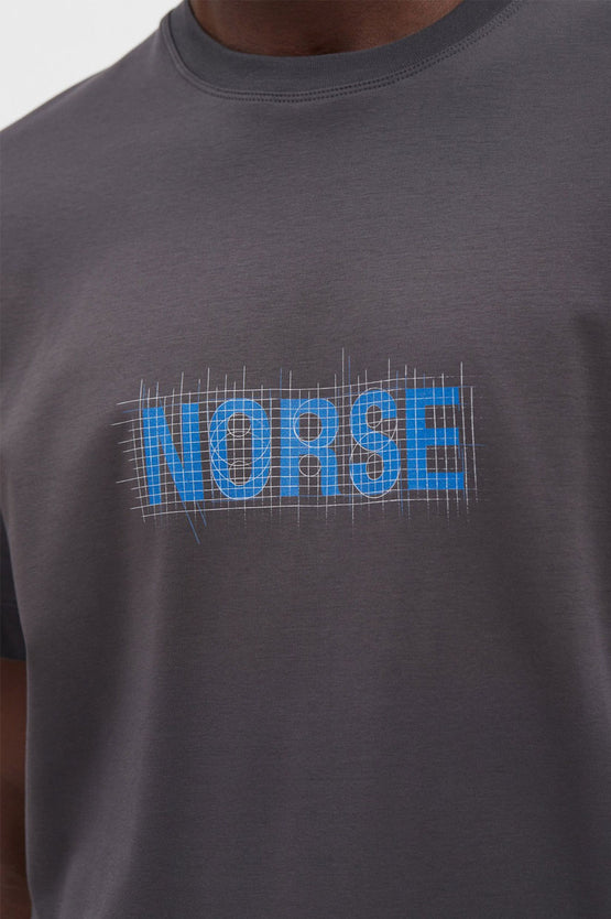 Norse Projects Jakob Interlock Grid T-Shirt - Grey