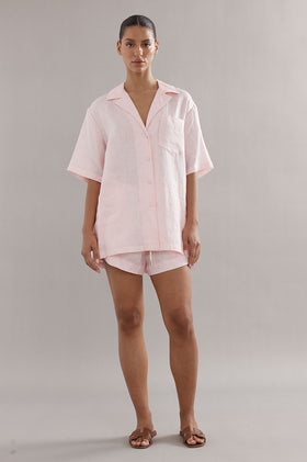 Caitlin Crisp Juno Short - Pink Linen