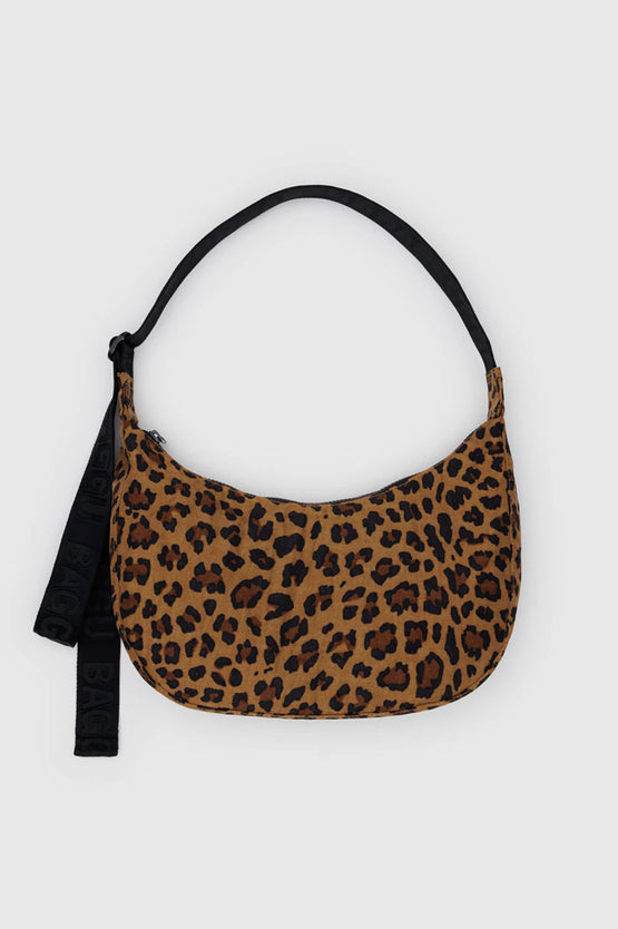 Baggu Medium Nylon Crescent Bag - Leopard