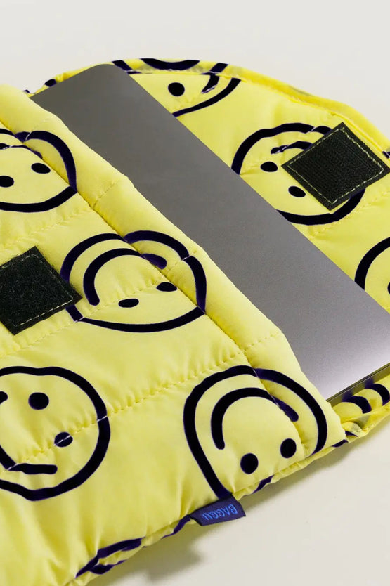 Baggu Puffy Laptop Sleeve 13/14 Inch - Yellow Happy