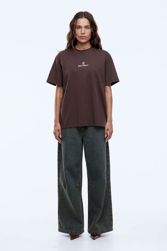 Ena Pelly Lexi Logo Tee - Mocha