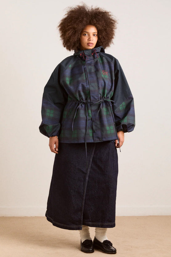 Damson Madder Liu Raincoat - Navy Check