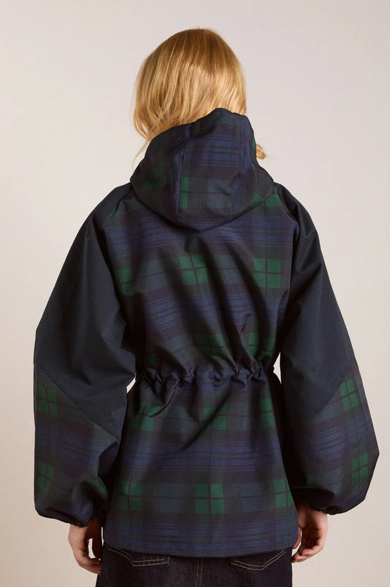 Damson Madder Liu Raincoat - Navy Check