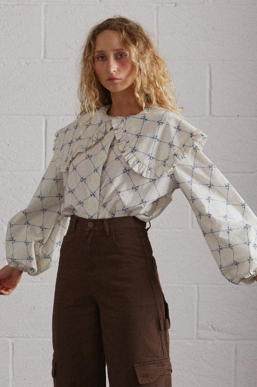 Damson Madder Lola Blouse - Bow Print