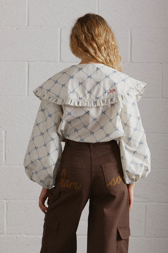 Damson Madder Lola Blouse - Bow Print