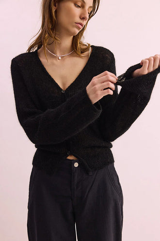 Pharlain Lotus Cardi - Black