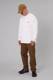 Just Another Fisherman Quality Heavy Shore LS Tee - White