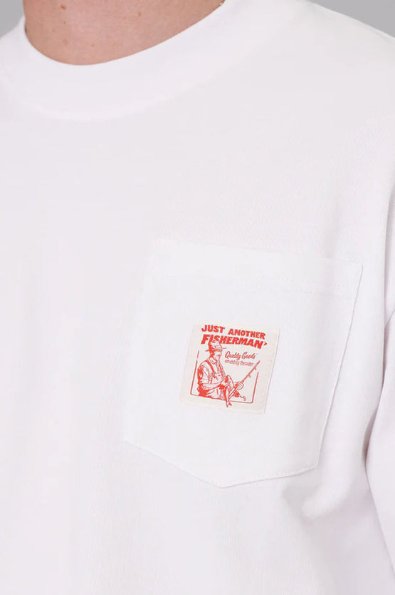 Just Another Fisherman Quality Heavy Shore LS Tee - White