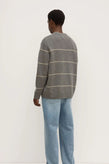Assembly Luca Merino Stripe Crew - Grey