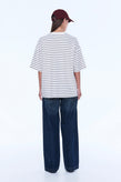 Ena Pelly Maeve Relaxed Tee - Burg Stripe