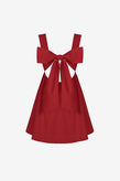 Ruby Margie Tie Minidress - Garnet