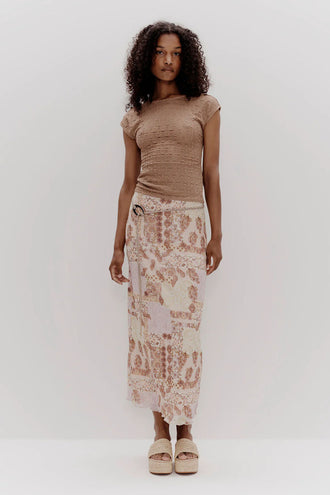Ownley Margo Mesh Midi Skirt - Print