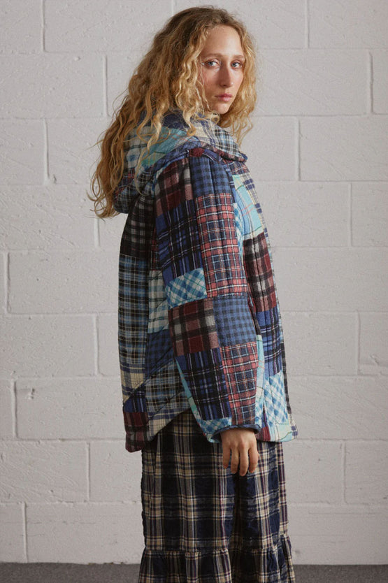 Damson Madder Megan Quilted Coat - Patchwork