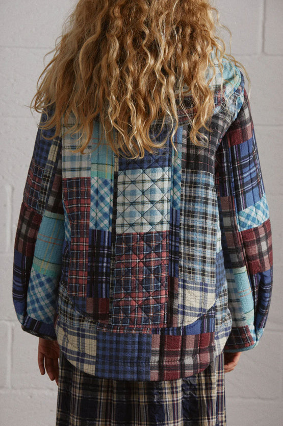 Damson Madder Megan Quilted Coat - Patchwork