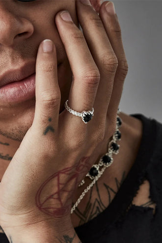 Stolen Girlfriends Club Mini Claw Ring - Onyx