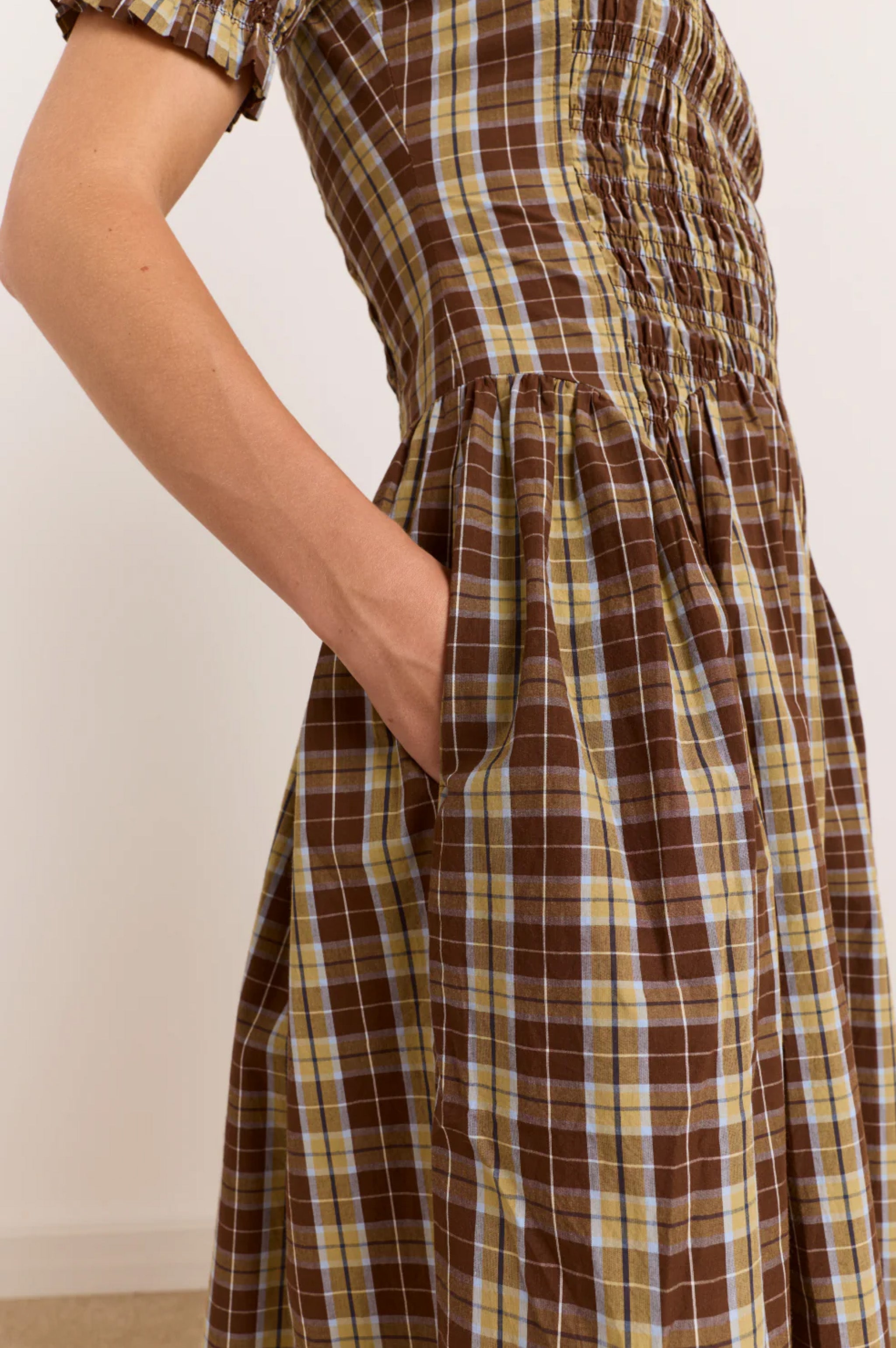 Damson Madder Molly Midi - Cocoa Check