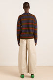 Damson Madder Odette Jumper - Olive Stripe