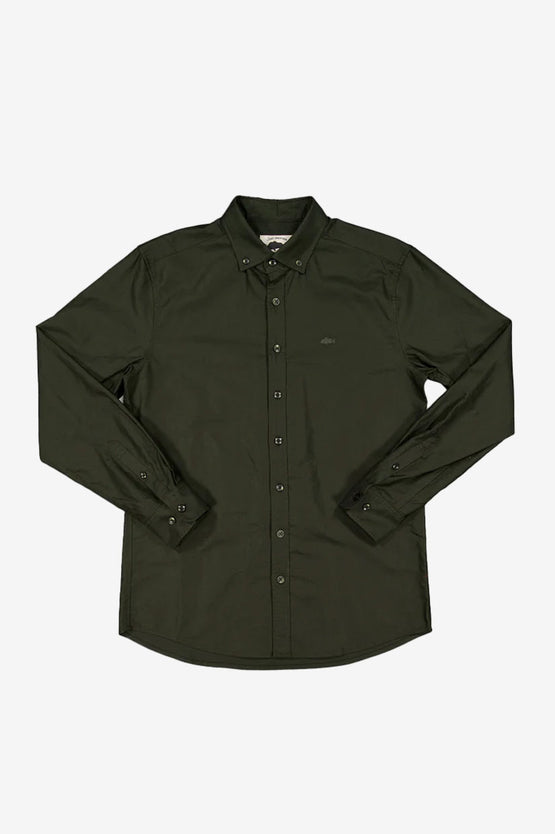 Just Another Fisherman Stamp Work Shirt - Olive
