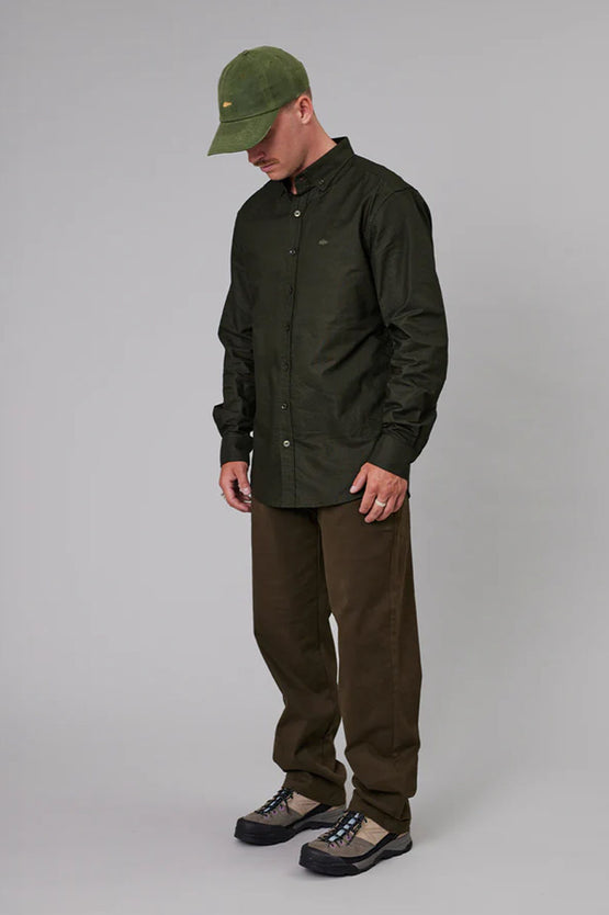 Just Another Fisherman Stamp Work Shirt - Olive
