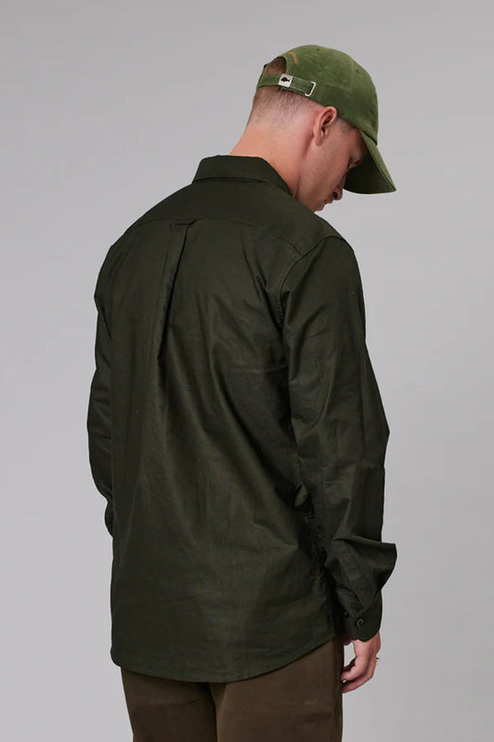 Just Another Fisherman Stamp Work Shirt - Olive