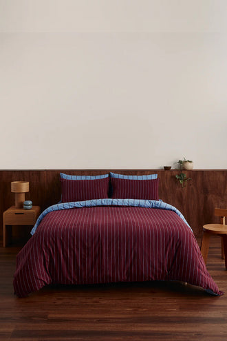 Hommey Quilt Cover - Oxford / Plum