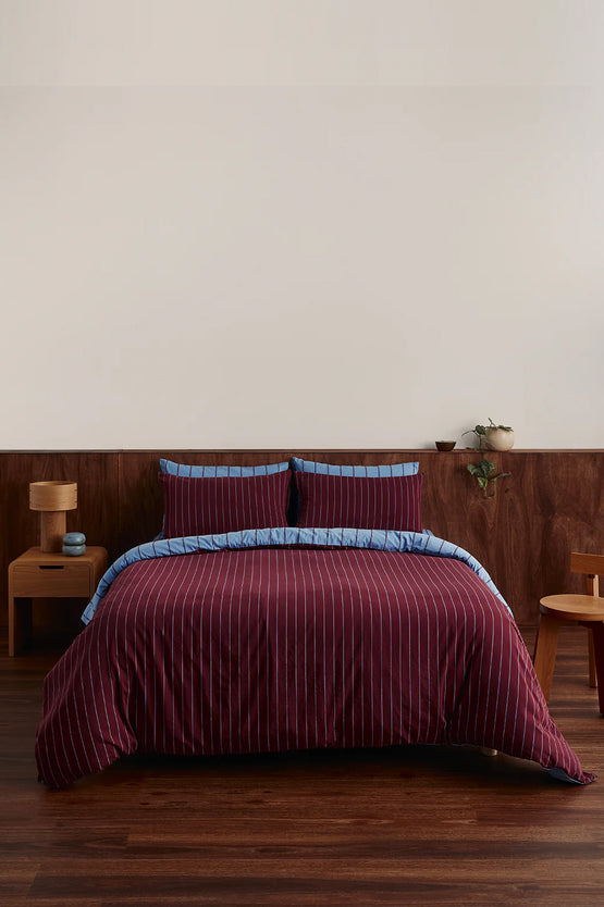 Hommey Quilt Cover - Oxford / Plum