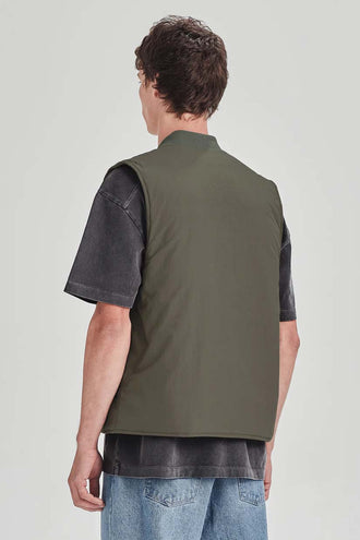 Commones Mens Padded Vest - Olive