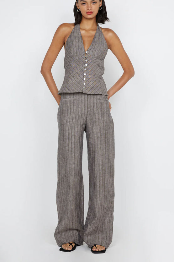 Bec & Bridge Zuri Straight Pant - Taupe