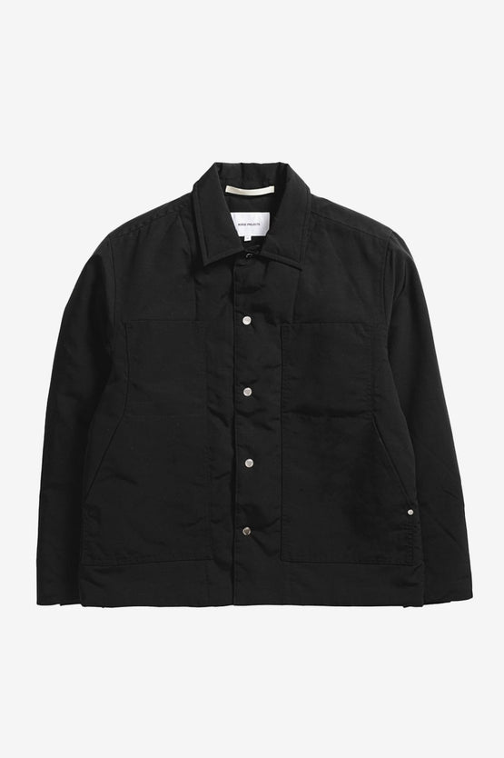 Norse Projects Pelle Waxed Nylon Jacket - Black