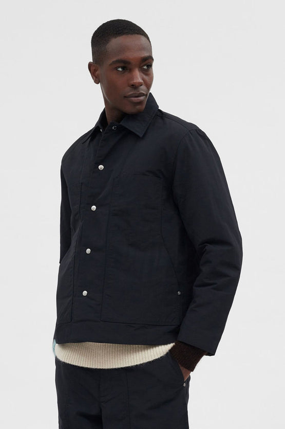 Norse Projects Pelle Waxed Nylon Jacket - Black