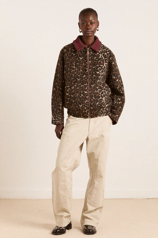 Damson Madder Pixie Bomber - Leopard