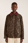 Damson Madder Pixie Bomber - Leopard