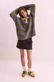 Pharlain Knit Polo - Blue/Green