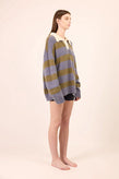 Pharlain Knit Polo - Blue/Green